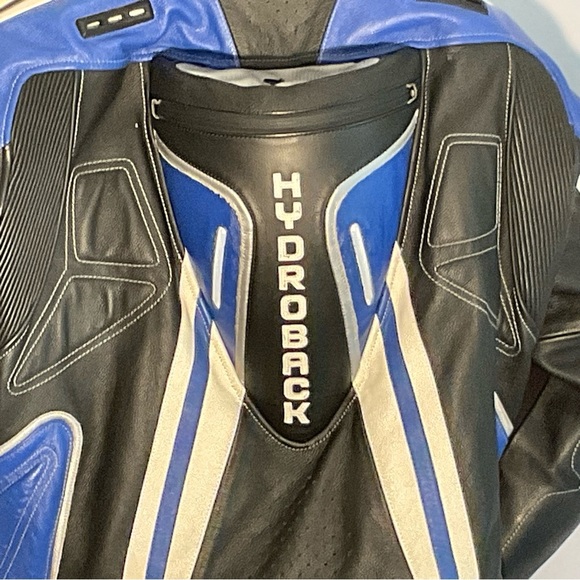 Spidi Men’s 54 Hydroback Black, White, Blue Fully Armored Ventilated Racing Suit - Picture 11 of 16